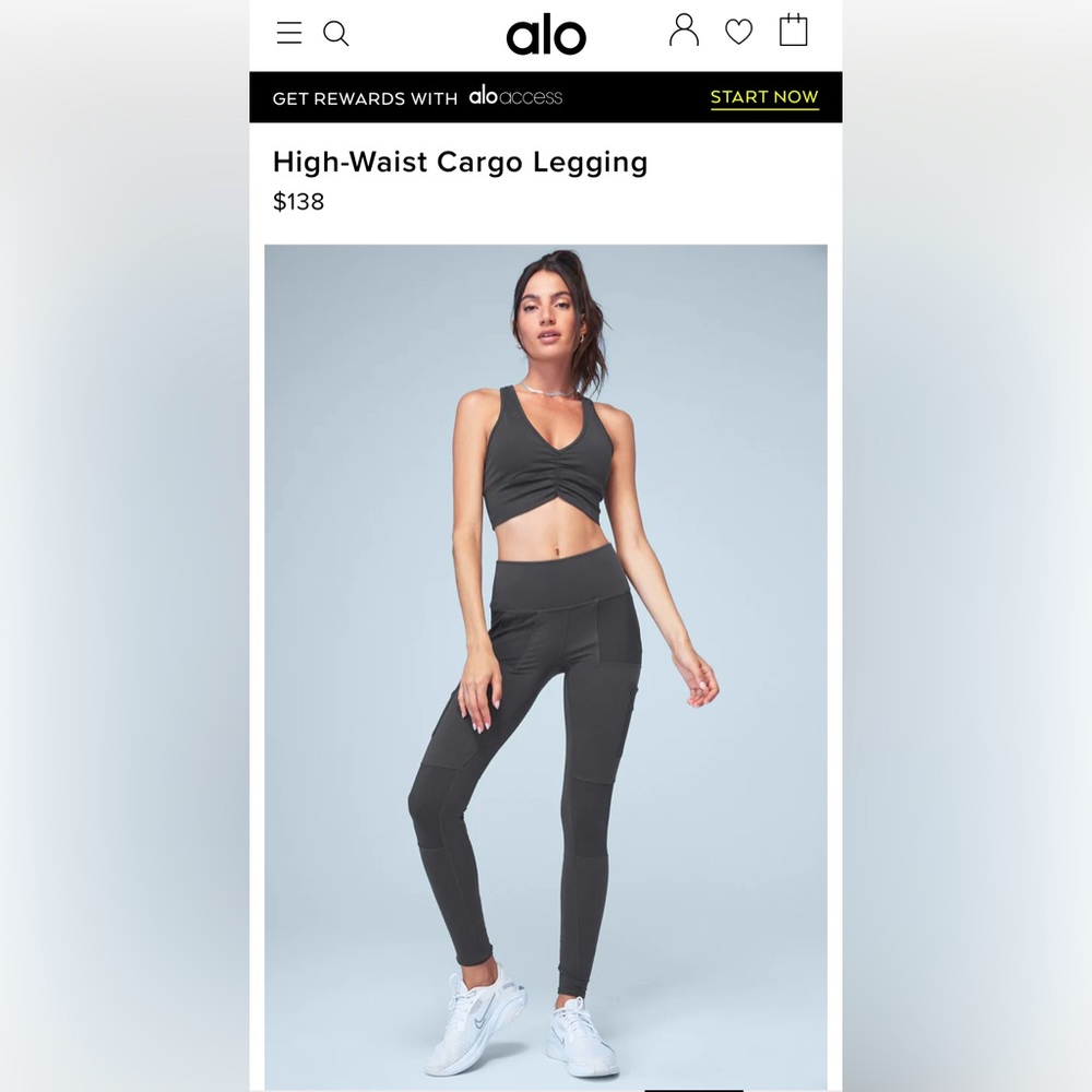 Alo High-Waist Cargo Legging (gray)